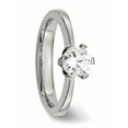 thumbnail image 6 of Primal Steel Titanium Cubic Zirconia Ring, 6 of 11