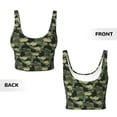 thumbnail image 5 of Picia Camouflage Shark Sports Bra for Women,Padded Strappy Sports Bras Medium Support Yoga Bra with Removable Cups,Running Yoga Bra-Large, 5 of 9