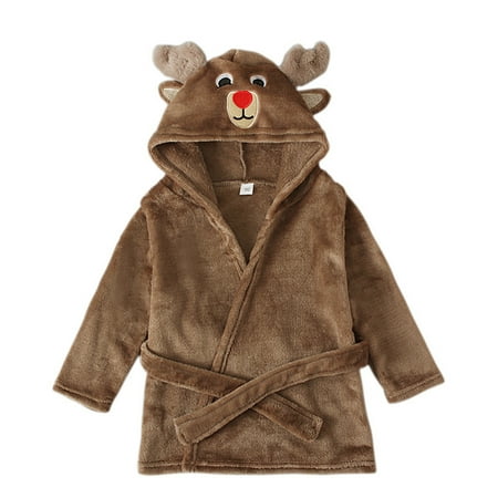 

Toddler Baby Boys Girls Pajamas Long Sleeve Christmas Bathrobe Velvet Sleepdress Leisure Wearkids Clothes Deer Pj Sleepwear Sets Size 4-5 Years