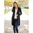 thumbnail image 6 of Tickled Teal Black Long Sleeve Pocket Cardigan, 6 of 8