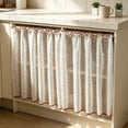 thumbnail image 5 of No Drill Cabinet Curtain, Decorative Covering for Shelving Units Cupboards Wardrobes, Soft Semi Sheer Curtain, for Kitchen Entryway Living Room, 5 of 5