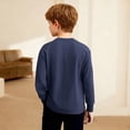 thumbnail image 6 of Frostluinai Waffle Henley Shirts for Boy 4-14Y Button Up Long Sleeve Tops Basic Solid Color Blouses Loose Fit Casual Sweatshirts, 6 of 6