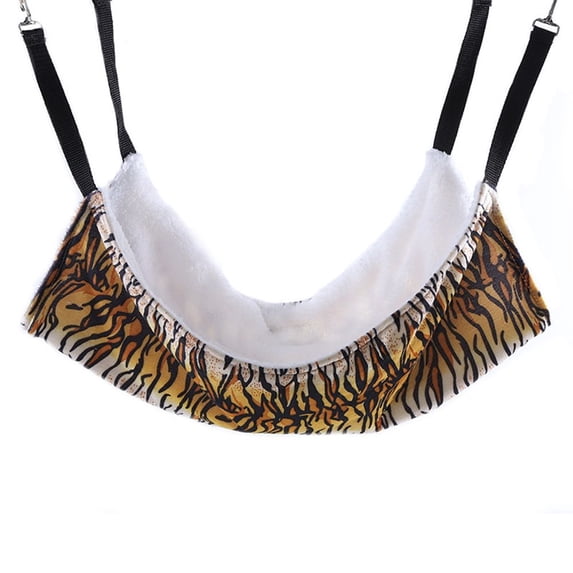 Warm High Quality Double-sided Breathable For Pet Cage Winter Hamster Kitten Available Cat Hammock Pets Swing Cat Bed Mat Pet Sleeping Bed L TIGER PATTERN