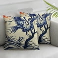 thumbnail image 3 of Creowell ,Set of 2  Square Pillow Covers Watercolor Heron Bird Decorative Cushion Cover Pillowcase for Couch White, 3 of 7