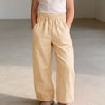 thumbnail image 2 of Piuwrlz Wide Leg Pants Girls Boys 12 Months Sweatpants Jogger Pant Beige Size 12 Months, 2 of 7