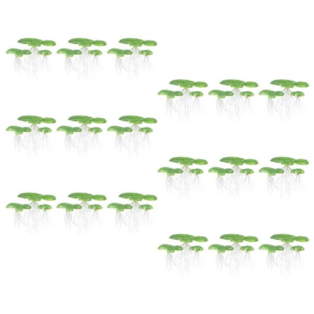 Raindrops 54Pcs Aquarium Floating Grass Light Green Simulated Plant for Tanks