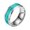 Mint Green, variant on Fnyoxu Electrocardiogram Stainless Steel Glow Ring Creative Love Couple Ring Ring Ring