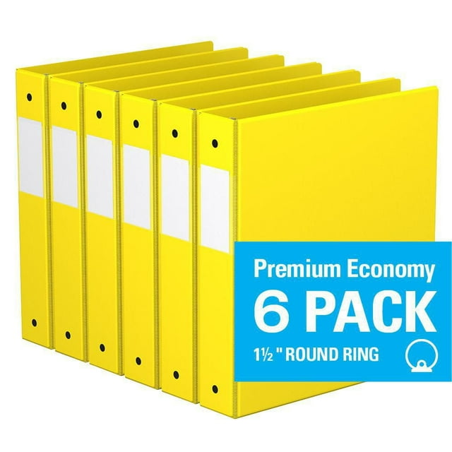 Davis Group, Premium Economy, Round Ring, Binder, 6 Pack, 1.5"