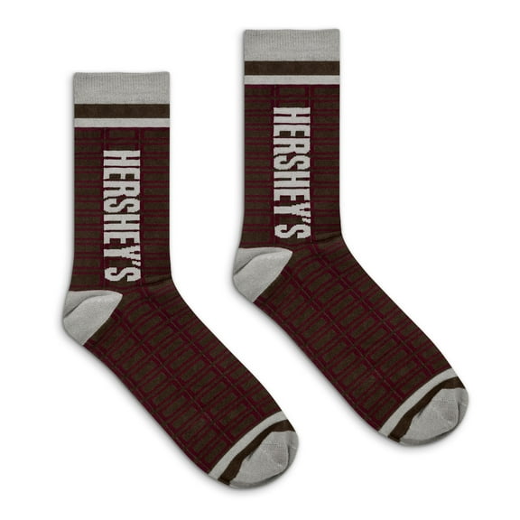 Tee Luv Hershey's Chocolate Candy Logo Grid Pattern Socks (Men's)