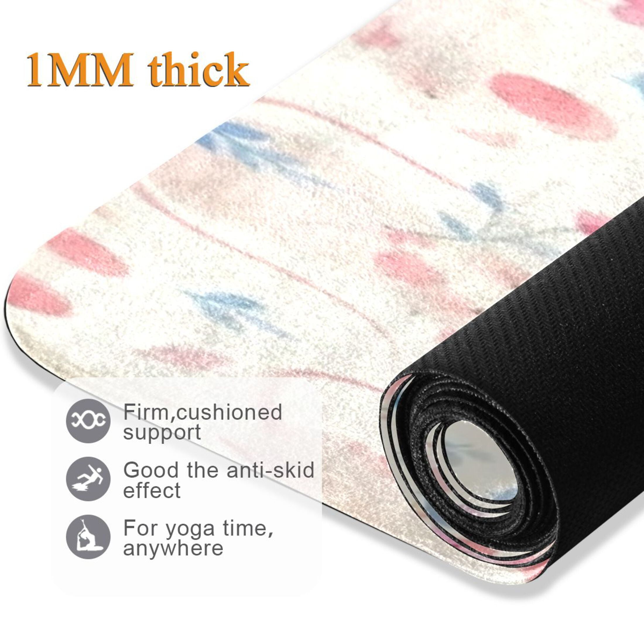 BZSMCE Yoga Mat Women Fitness Mat Pink Mouse Pattern