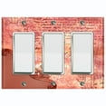 thumbnail image 1 of Metal Light Switch Plate Cover Blue Floral Damask Frame Honeycomb Trim DAM059, 1 of 13