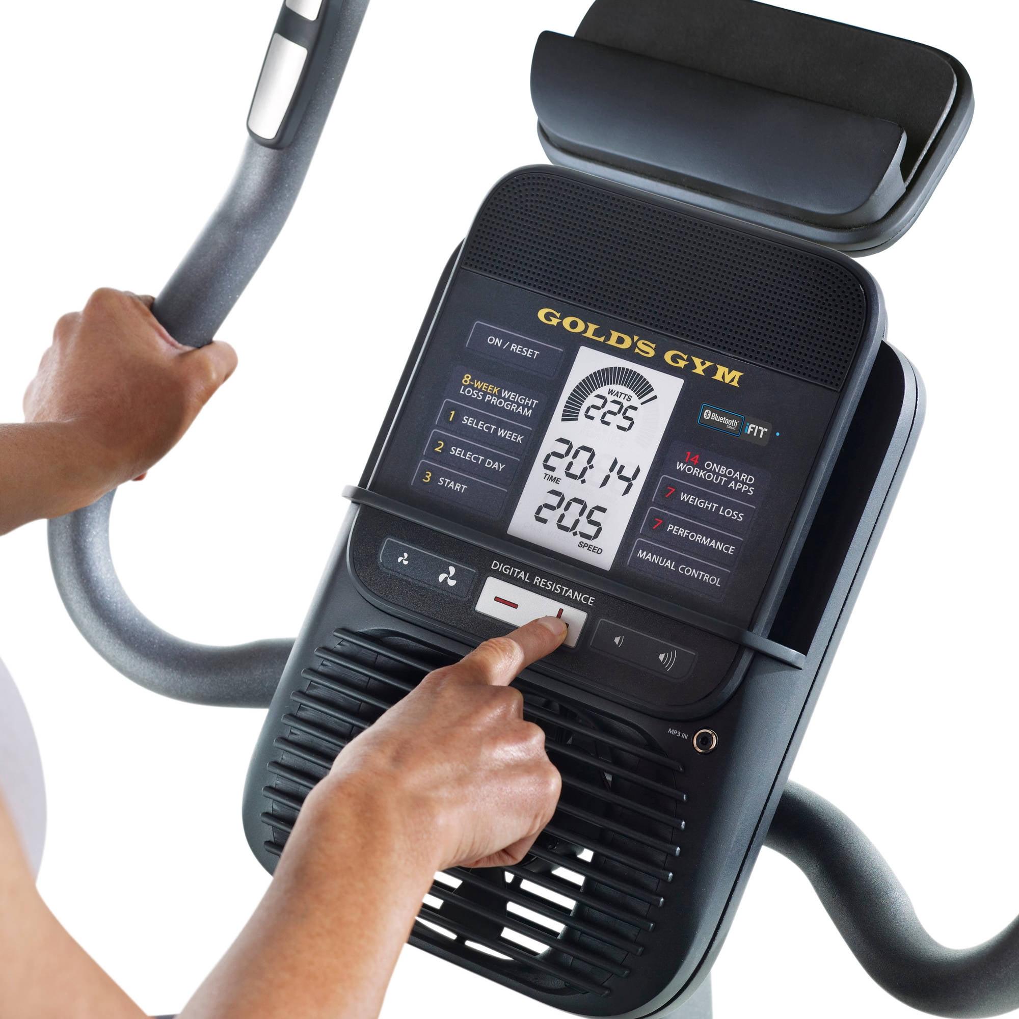 gold's gym trainer 300 ci upright exercise bike
