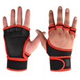 thumbnail image 3 of Guantes de fitness para hombres y mujeres, para ejercicios de levantamiento de pesas con mancuernas, antideslizantes, resistentes al desgaste, guantes de muñeca alargados de medio dedo, 3 of 5