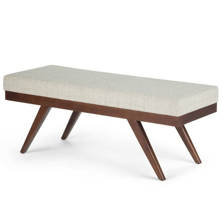 Simpli Home - Chanelle Mid Century Ottoman Bench - Platinum