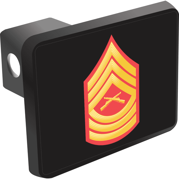 U.S. Marine Corps Master Sergeant Red / Gold Hitch Cover