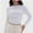 White, variant on Womens Long Sleeve Shirts Basic Crop Tops Going Out Fall Fashion Slim Fit