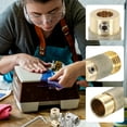 thumbnail image 3 of Uxcell 1/4 Inch Diamond Grinder Bit Head Tools, 2 Pcs Combination Set Ceramic Stained Glass Grinding Wheel Abrasive Tool for Forming Drilling Hard Glass, Gold Tone MCBL58, 3 of 6