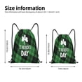 thumbnail image 2 of Saiise St Patrick's day Pattern Sports Drawstring Backpack - String Swim Gym Bag with Wet Proof Pocket for Women&Men-Small, 2 of 6
