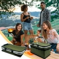 thumbnail image 2 of Mauxuk Premium Insulated Picnic Cooler Bag - Large 17.7L Portable Thermal Lunch Tote for Outdoor Camping, Beach, BBQ - Durable Oxford Cloth & Aluminum Foil, 2 of 7