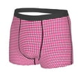 thumbnail image 2 of Fotbe Pink Gingham Men’s Total Support Pouch Boxer Briefs, X-Temp Cooling, Moisture-Wicking Underwear, Regular, Long-leg and Trunk-XX-Large, 2 of 9