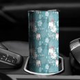 thumbnail image 3 of 20oz Blue Christmas Polar Bear Pattern Skinny Tumblers Stainless Steel Tumbler with Lid and Straw,Vacuum Insulated Double Wall Travel Tumbler Cups with Cleaning Brush for Coffee,Tea, 3 of 6