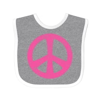 Inktastic Peace Sign Pink Retro Girls Baby Bib