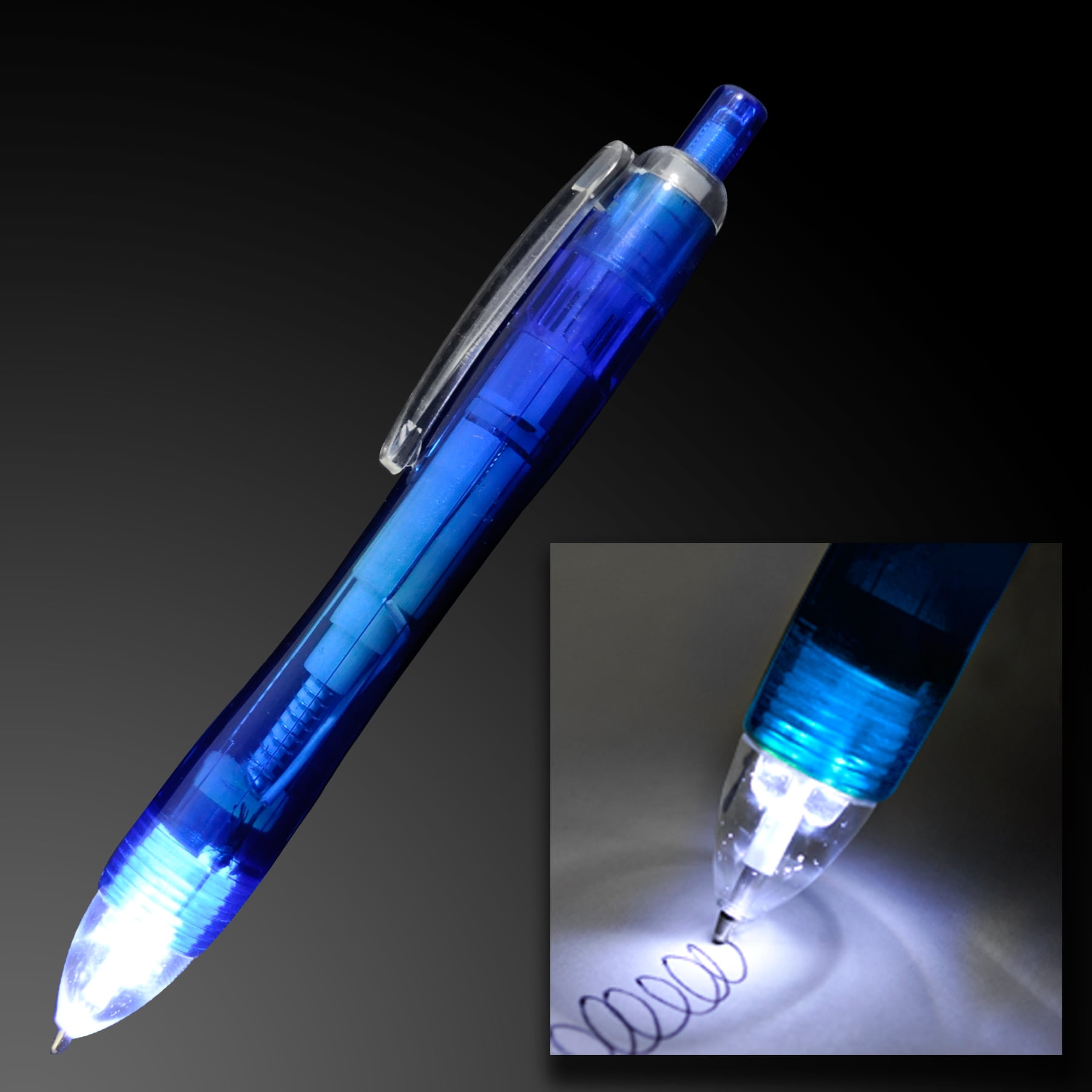 Lighted Tip Pen Flashlight Writing Ballpoint Pens LED Penlight Light up Pen with 