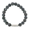 thumbnail image 2 of Primal Steel Stainless Steel Brushed Enamel Medical ID Labradorite Bead Stretch Bracelet, 2 of 3