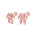 thumbnail image 2 of Cjfdfy Baby Boy Girl Newborn Hospital Going Home Outfit Hand Picked for Earth By My Great Grandma Grandpa Letters Romper Long Sleeve Ribbed Jumpsuit Hat Spring Fall Winter Clothes, 2 of 9