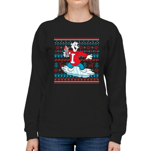 Polar-Bear Holiday Sweater - Festive ICEE Vibes Women's Sweatshirt