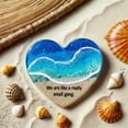 thumbnail image 3 of QHUDLV Glass Crafts Pocket Heart Beach Glass Token Heart Shaped Ocean Beach Decoration Heart Pocket Ornament Beach Souvenir Resin beach Lovers,beach Decoration Friend,Handmade For fused heart,Ocean, 3 of 9