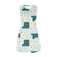 thumbnail image 3 of Pejock Summer Dresses for Women Beach Floral Tshirt Sundress Sleeveless Pockets Casual Loose Tank Dress Beige B M (US Size: 6), 3 of 4