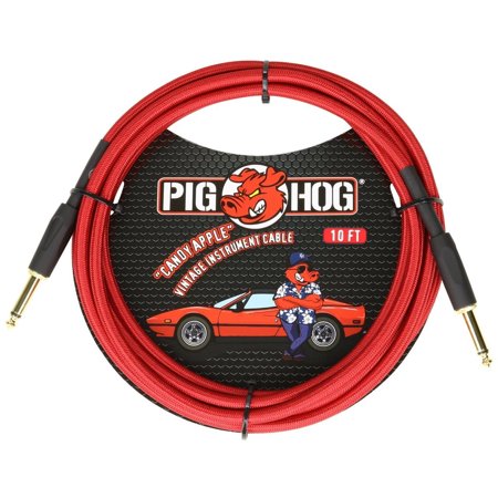 Pig Hog PCH10CA 10' Candy for Apple Instrument Cable
