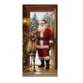 thumbnail image 2 of Herunwer Christmas Door Cover Banner, Xmas Hanging Banner Holiday Backdrop Merry Christmas Santa Background for Home Holiday Decor, 2 of 6