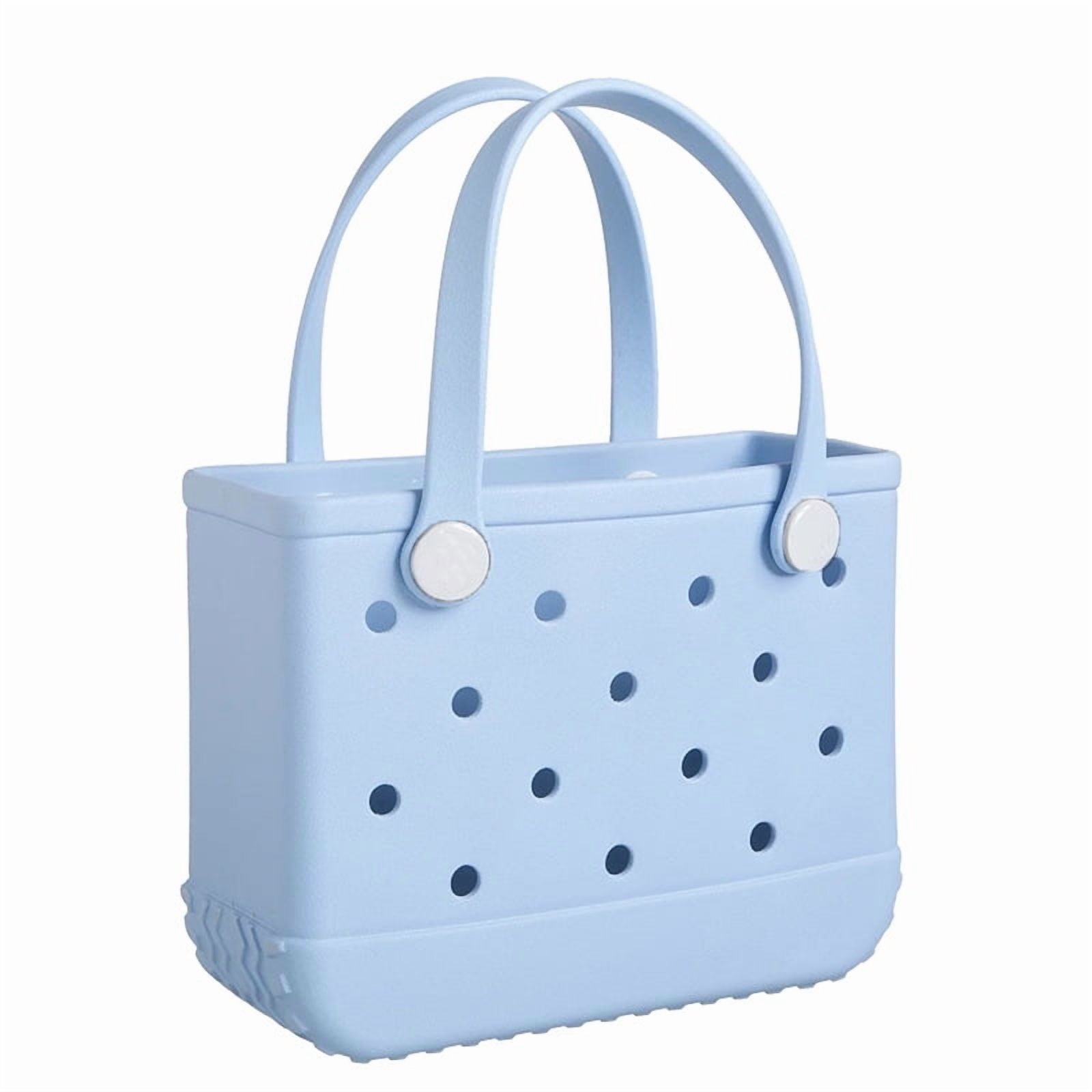 ROVTIULI Kid Beach Bag Waterproof Summer Storage Basket Women Shopping Bag Picnic Rubber Jelly Tote Bag Kid Purses