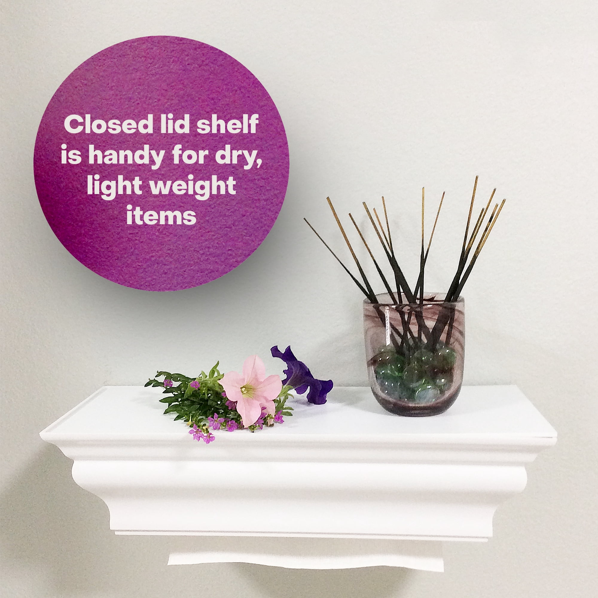 HealthyShelf ABS Plastic 15.00" x 6.00" x 4.00" Paper Towel Holder