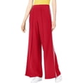 thumbnail image 1 of Project 28 Womens Pleated Front Casual Wide Leg Pants, Red, Large, 1 of 1
