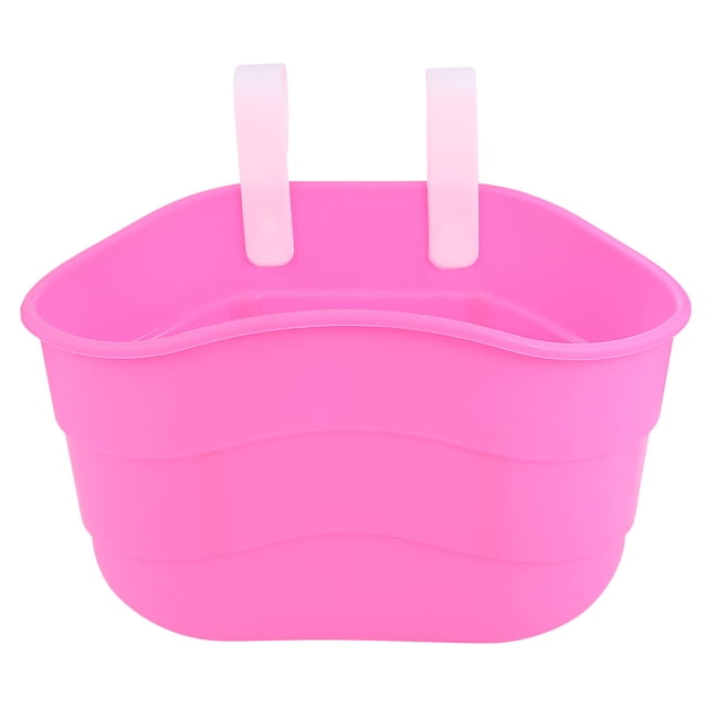 BRIGHTFUFU 1 cesta de plástico para manillar de patinete o bicicleta infantil (rosa)