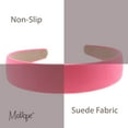 thumbnail image 4 of Motique Accessories 1 inch Wide Suede-like Headband Solid Hair Band for Women and Girls (Neon Pink), 4 of 5