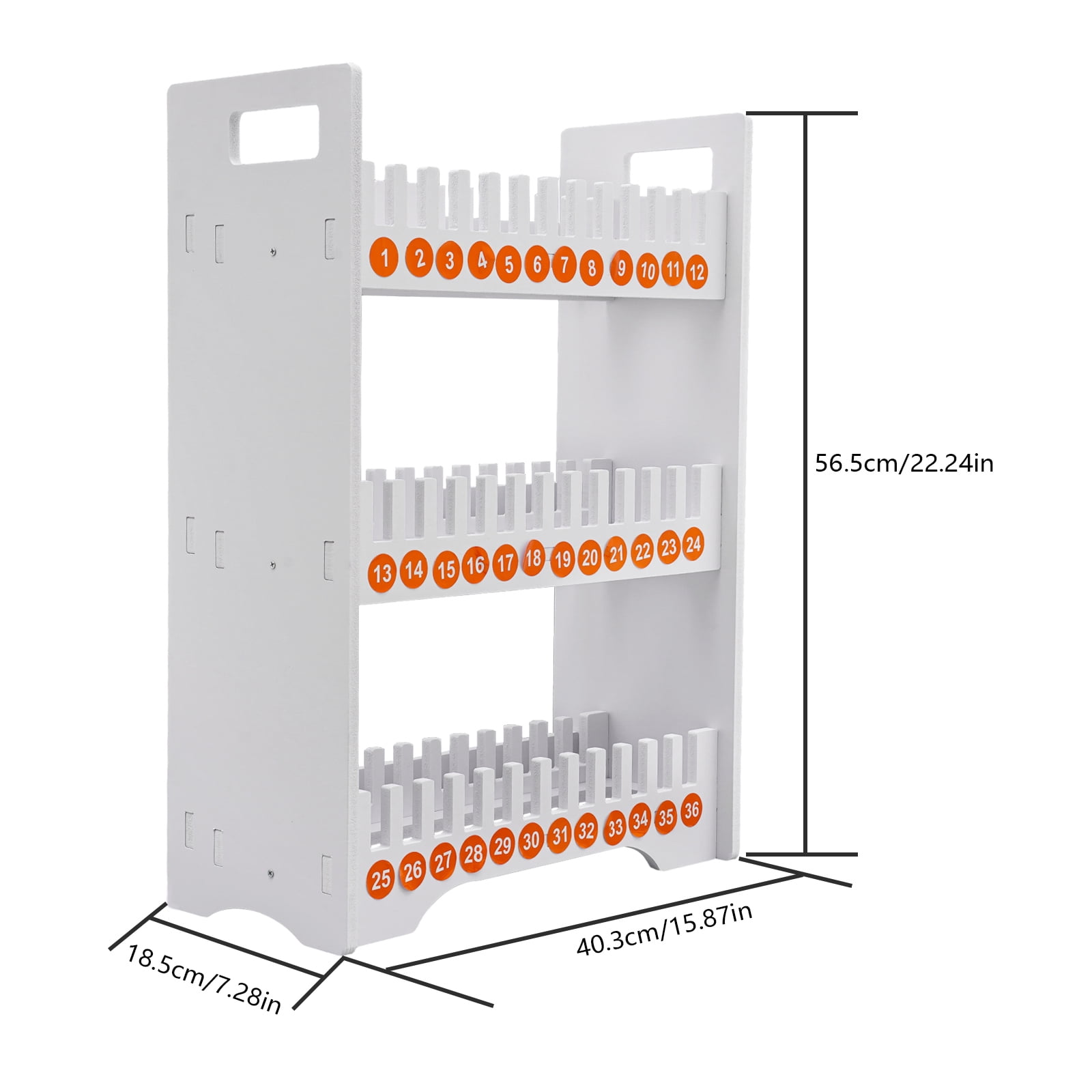 40.3*18.5*56.5cm 36 Slots Cell Phone Holder Classroom Storage Rectangular PVC Cell Phone Stand Rack with Curved Shape