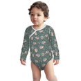 thumbnail image 2 of Xecao Hedgehogs and Flowers Print Baby unisex-baby Cotton Long-sleeve Bodysuits-3 Months, 2 of 6