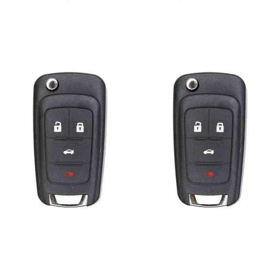 Keys4Less Replacement Flip Key Fob for GMC Terrain 2013 FCC OHT01060512 Part Number 13504204 13500226 13504200 Pack of 2