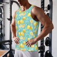 thumbnail image 5 of Salouo Yellow Lemon for Men's Tank Tops,Sleeveless Muscle Shirts for Men Quick Dry Workout Tank Top Gym Muscle Tee Fitness Bodybuilding Sleeveless T Shirt-3X-Large, 5 of 7