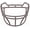 GRAY, variant on Schutt Vengeance V-EGOP Facemask (Cardinal, Carbon Steel)