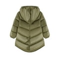 thumbnail image 3 of Cethrio Girls Puffer Jackets, Warm Zip up Mid-length Windproof Winter Coats Army Green Size 8 T, 3 of 7