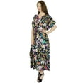 thumbnail image 2 of Bimba Women Long Classic Cotton Kaftan Sleep Maxi Gown Caftan Floral Coverup, 2 of 7