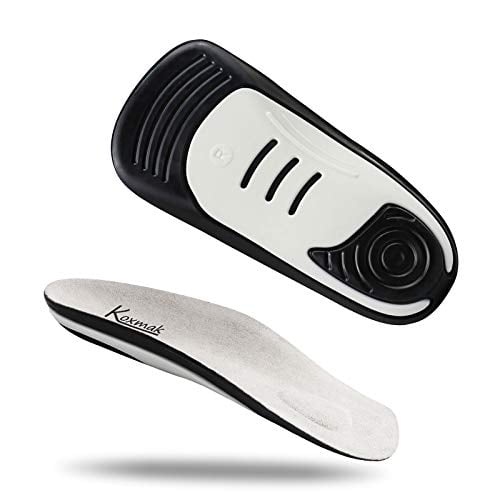 Koxmak TPE Gel 3/4 Length Orthotic Insert Insole Heel Cup with Cushion for Arch Support /Heel Pain Relief/Heel Bone Spurs/All Day Heel Protection &Shock Absorbing US Women's(Size 4.5-12)