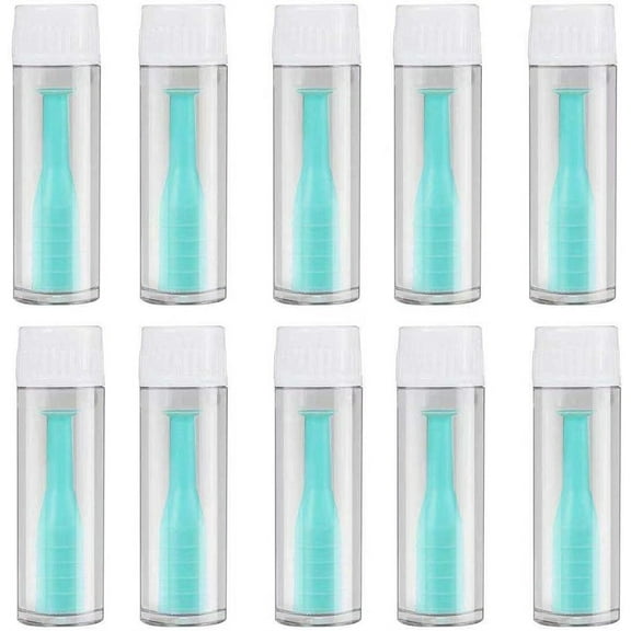 10 Pcs Portable Silicone Contact Lens Stick Sucker Suction Cup Soft, Travel Mini Contact Lens Inserter Remover Tool Contact, Contact Suction Plunger by GIXUSIL, Blue