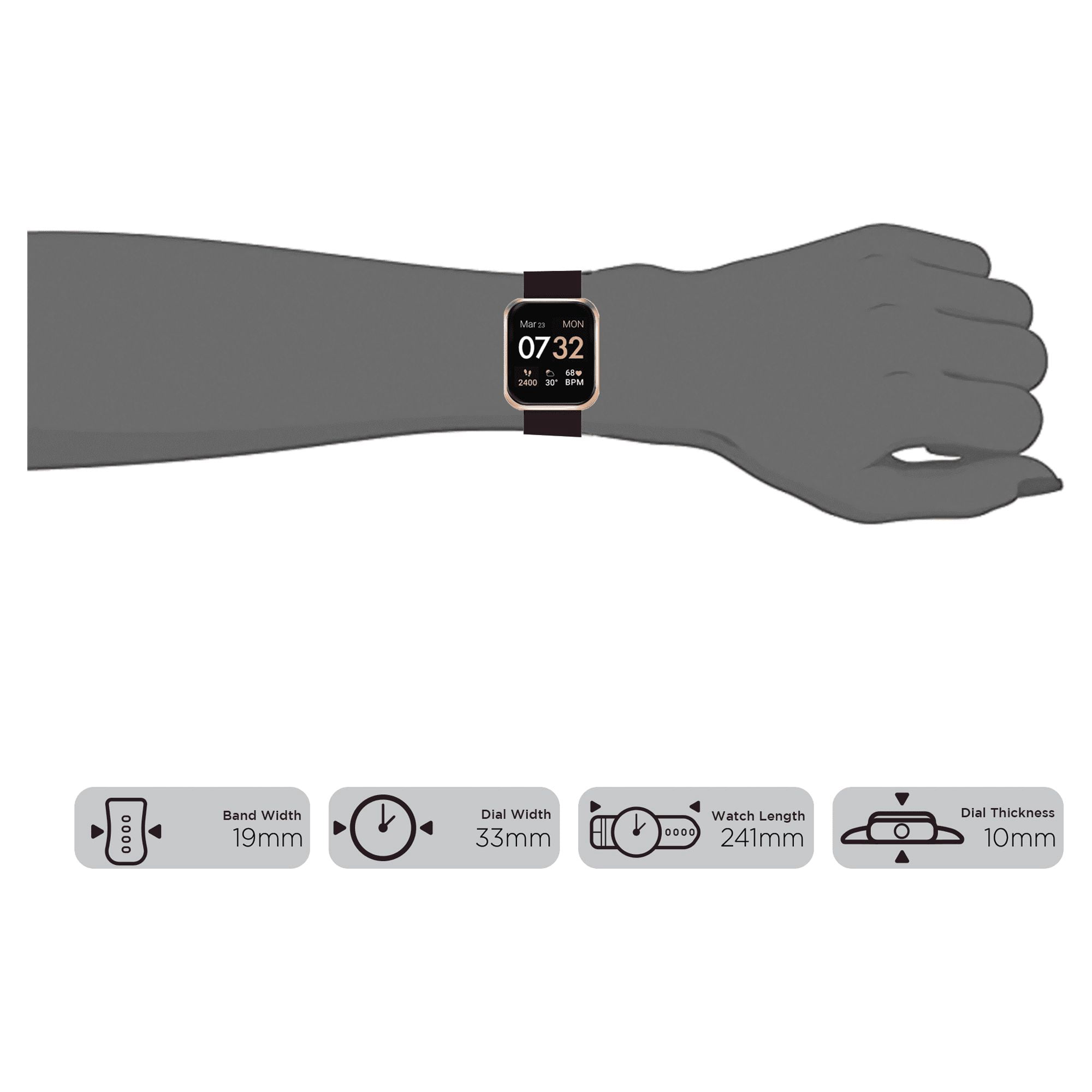 Kendall + Kylie Adult Female Smart Watch with Interchangeable Strap Merlot/Blush