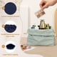 thumbnail image 3 of Uxcell 2 Pcs Bolsa de Maquillaje con Cordón, Bolsa Cosmética de Lona de 4.7" para Mujeres, Organizador de Artículos de Tocador para Viajes, Accesorios de Tocador, Azul Marino, 3 of 7